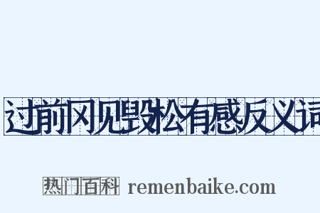 过前冈见毁松有感反义词是什么意思的图片